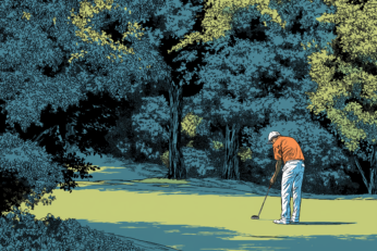 a PGA Tour player on a golfing green