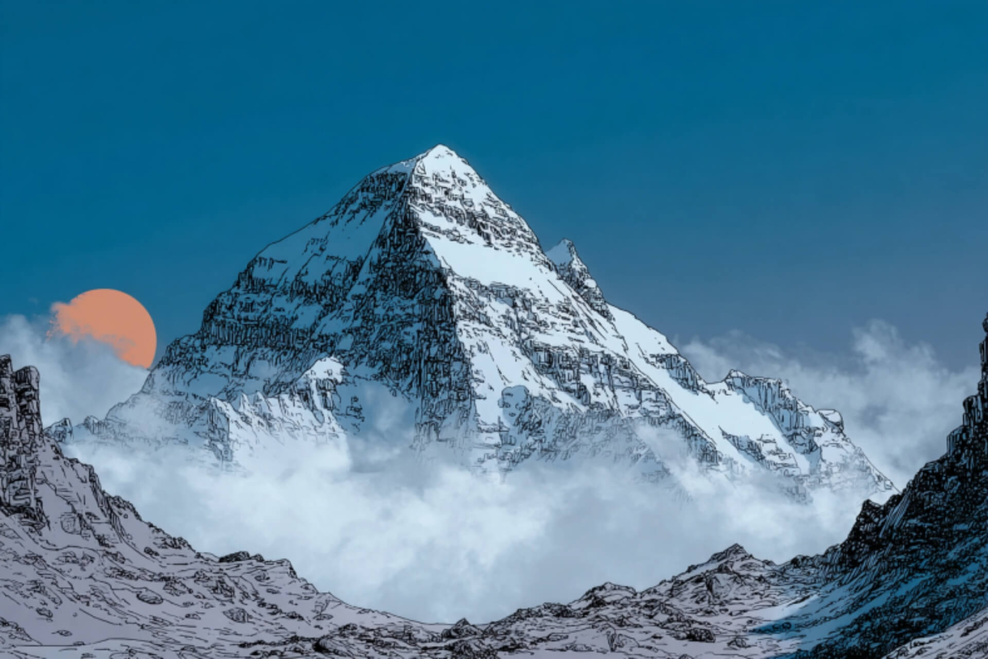 Illustration of Mount Everest