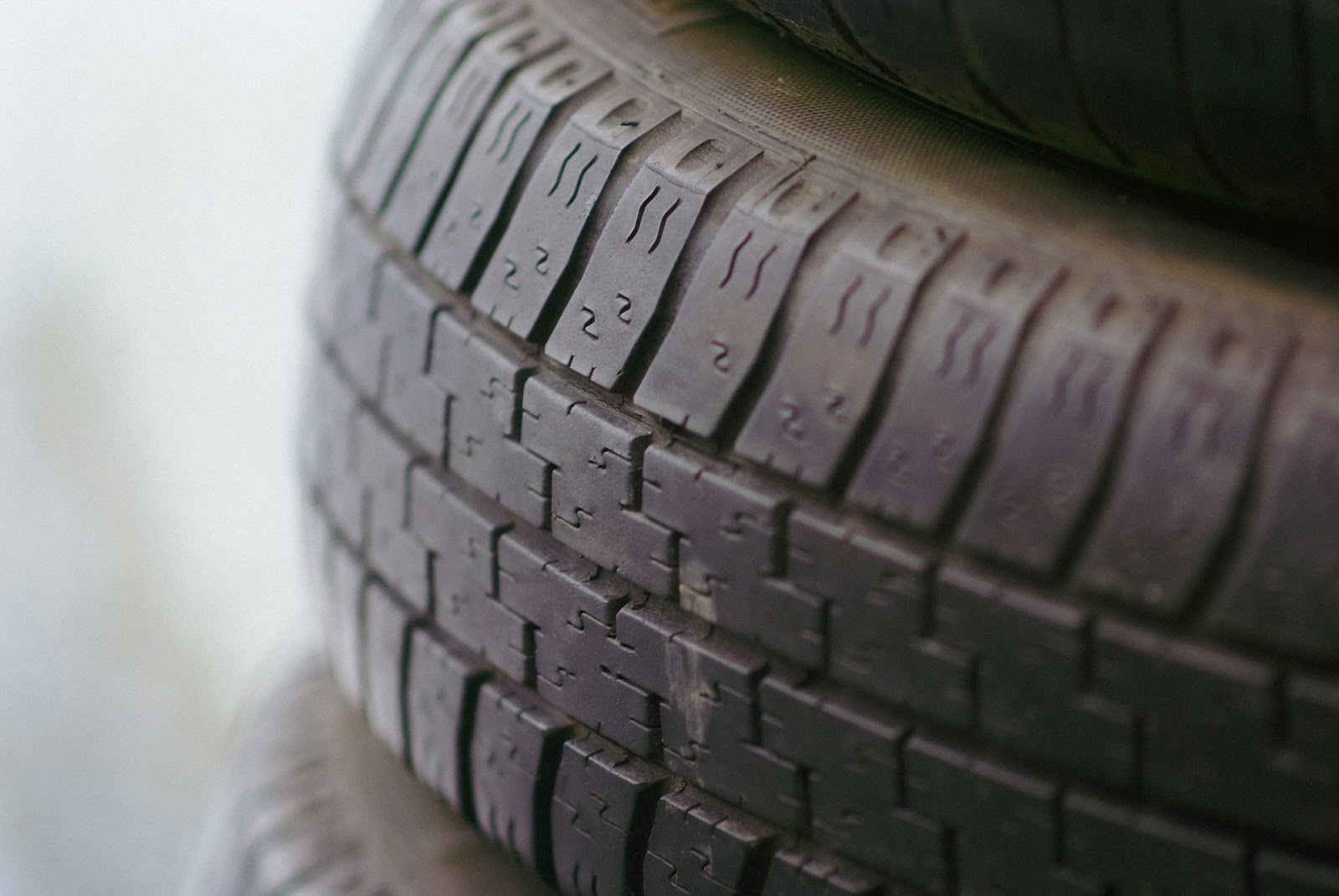 closeup of a properly inflated tire