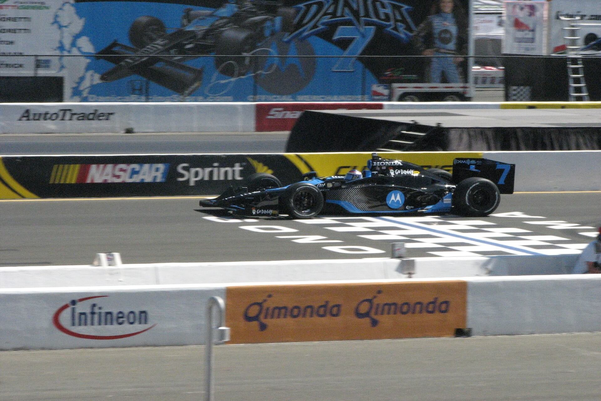 Danica Patrick races at Infineon Raceway in Sonoma, California