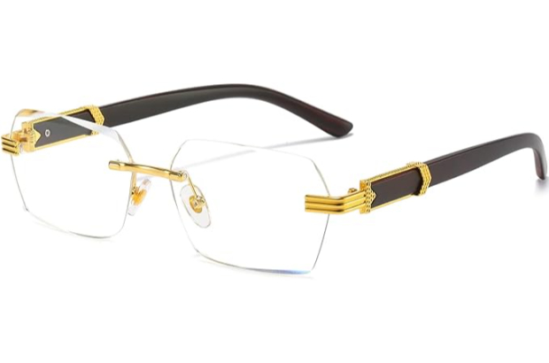 AIEYEZO Retro Rimless Sunglasses