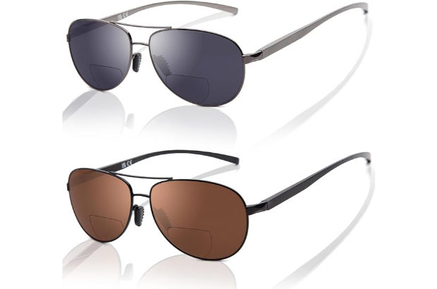 LianSan Premium Aviator Bifocal Reading Sunglasses