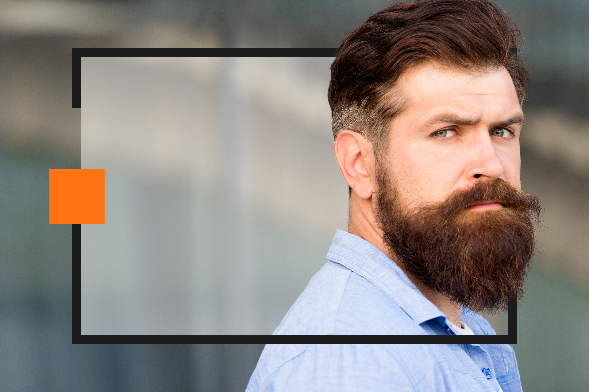 Man with a thick beard.