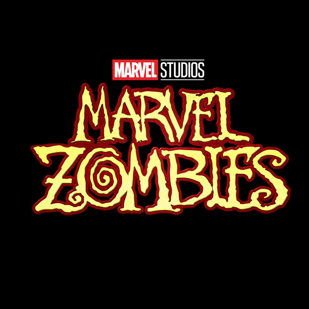 The "Marvel Zombies" logo sits against a black background with the Marvel Studios logo above it as part of the MCU Phase 6 rollout.