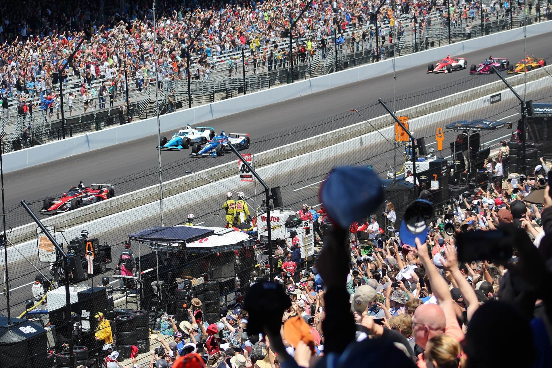 Pace laps of the 2021 Indy 500