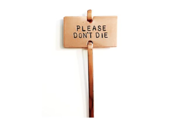 Please Don’t Die Plant Marker