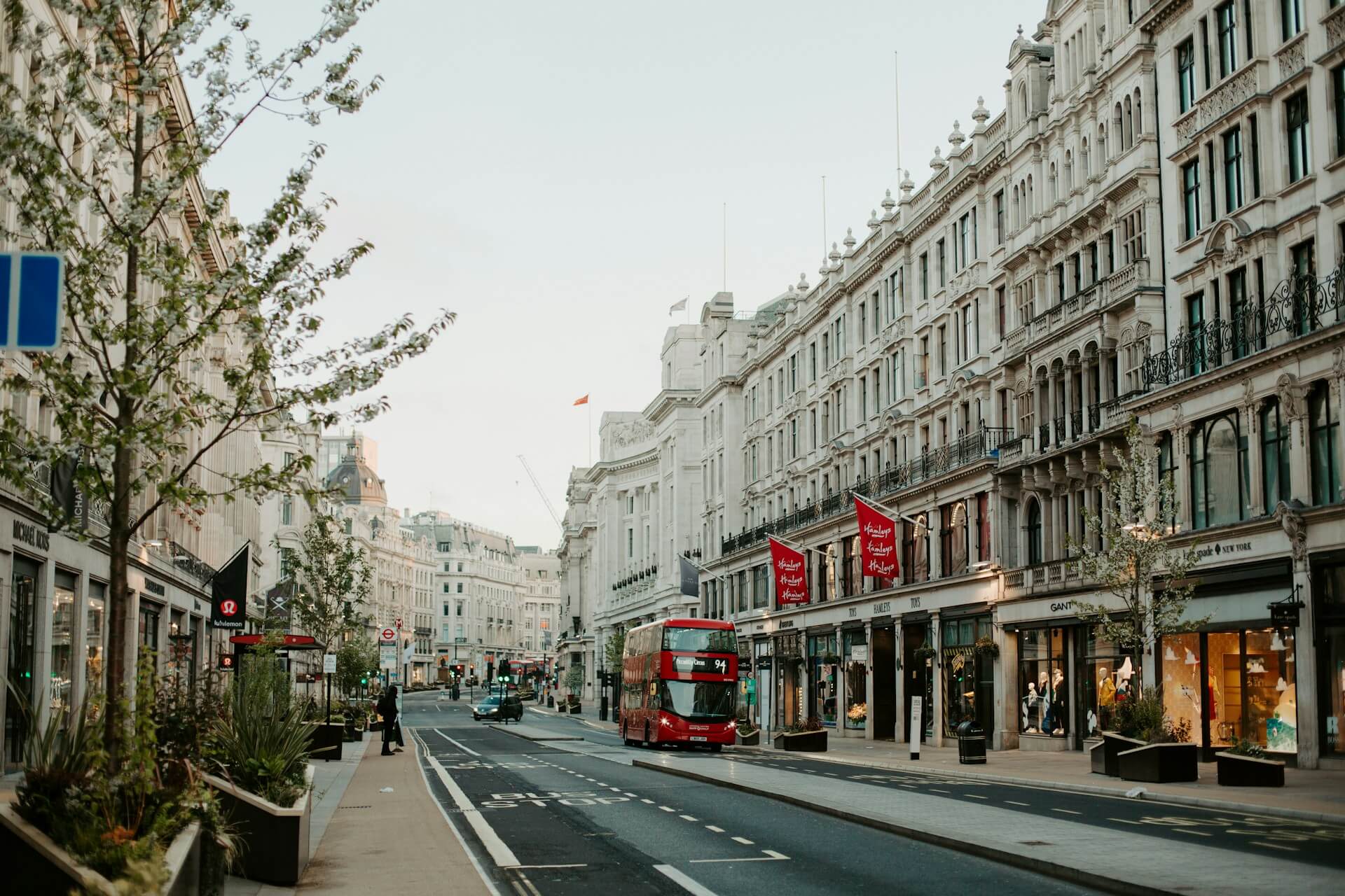 A street in London in the morning