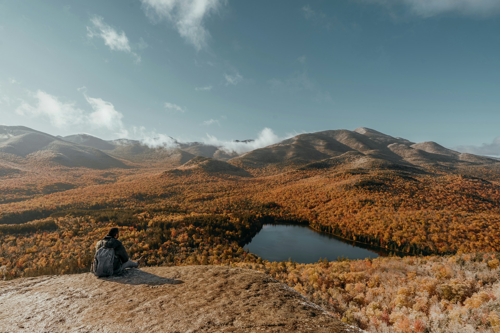A man hiking the American Discovery Trails.