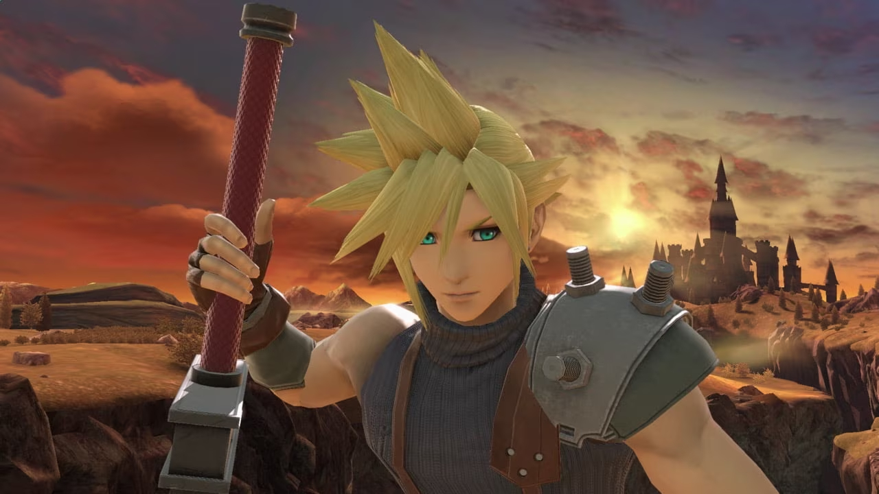 Cloud from Final Fantasy VII as he appears in Smash Bros.