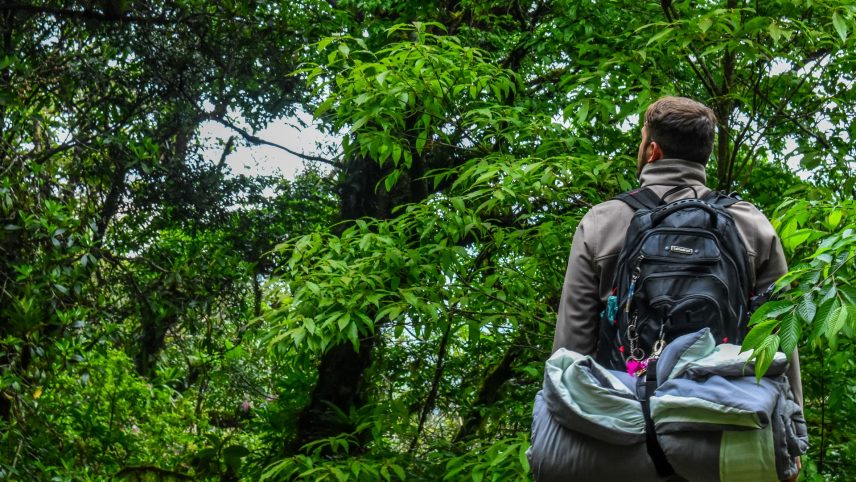 A man spending time in nature