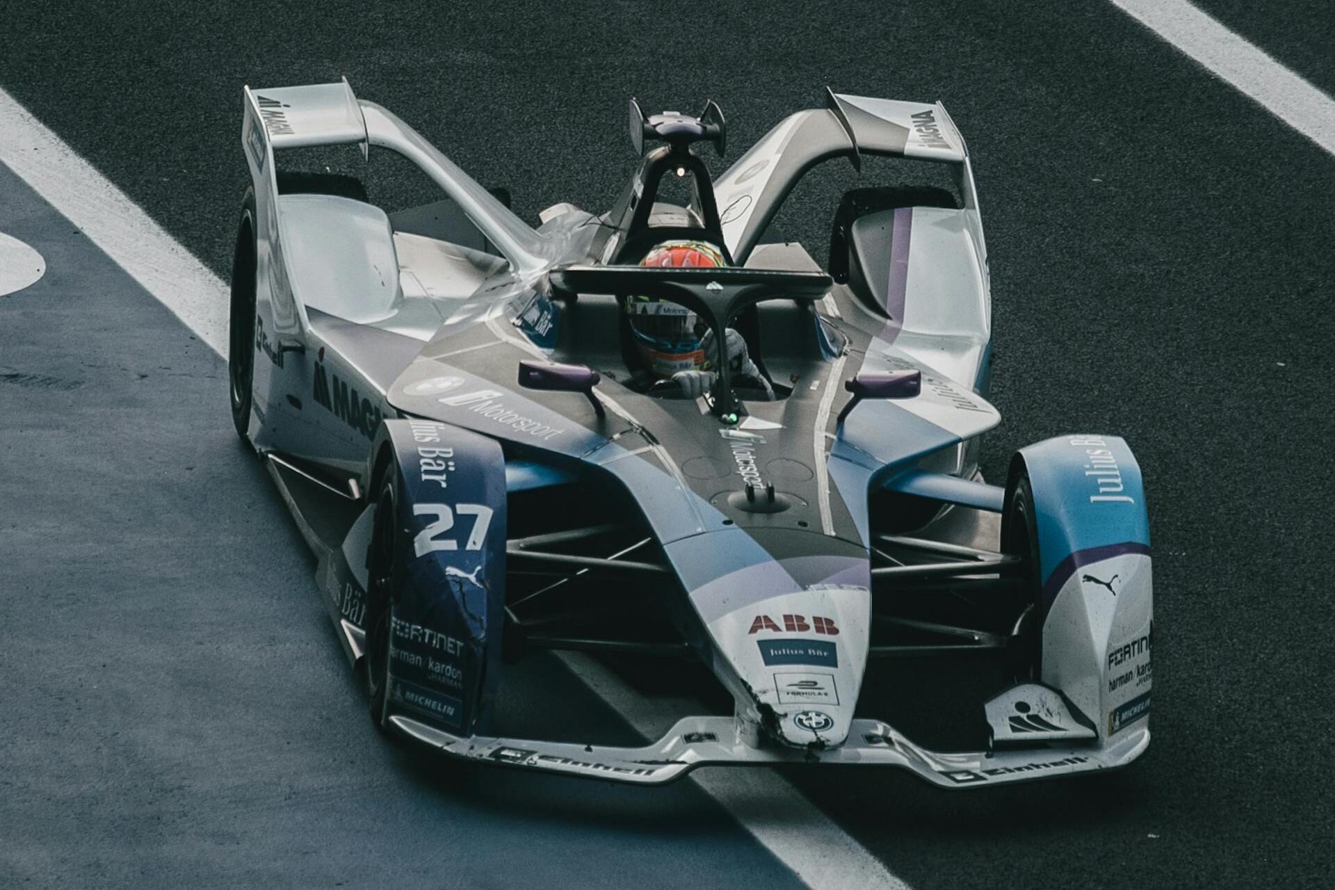 a Formula E EV racecar