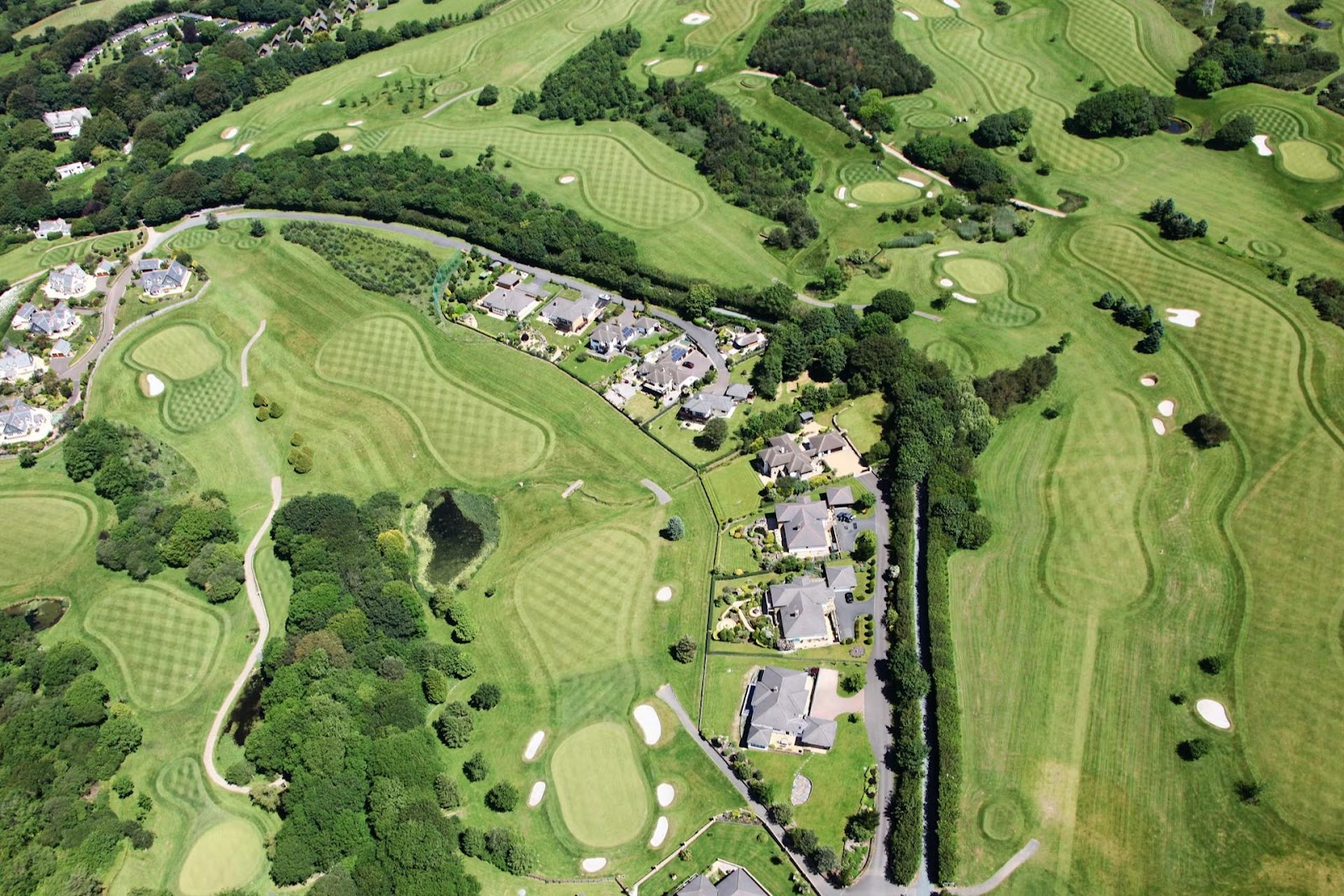 aerial view of golf course