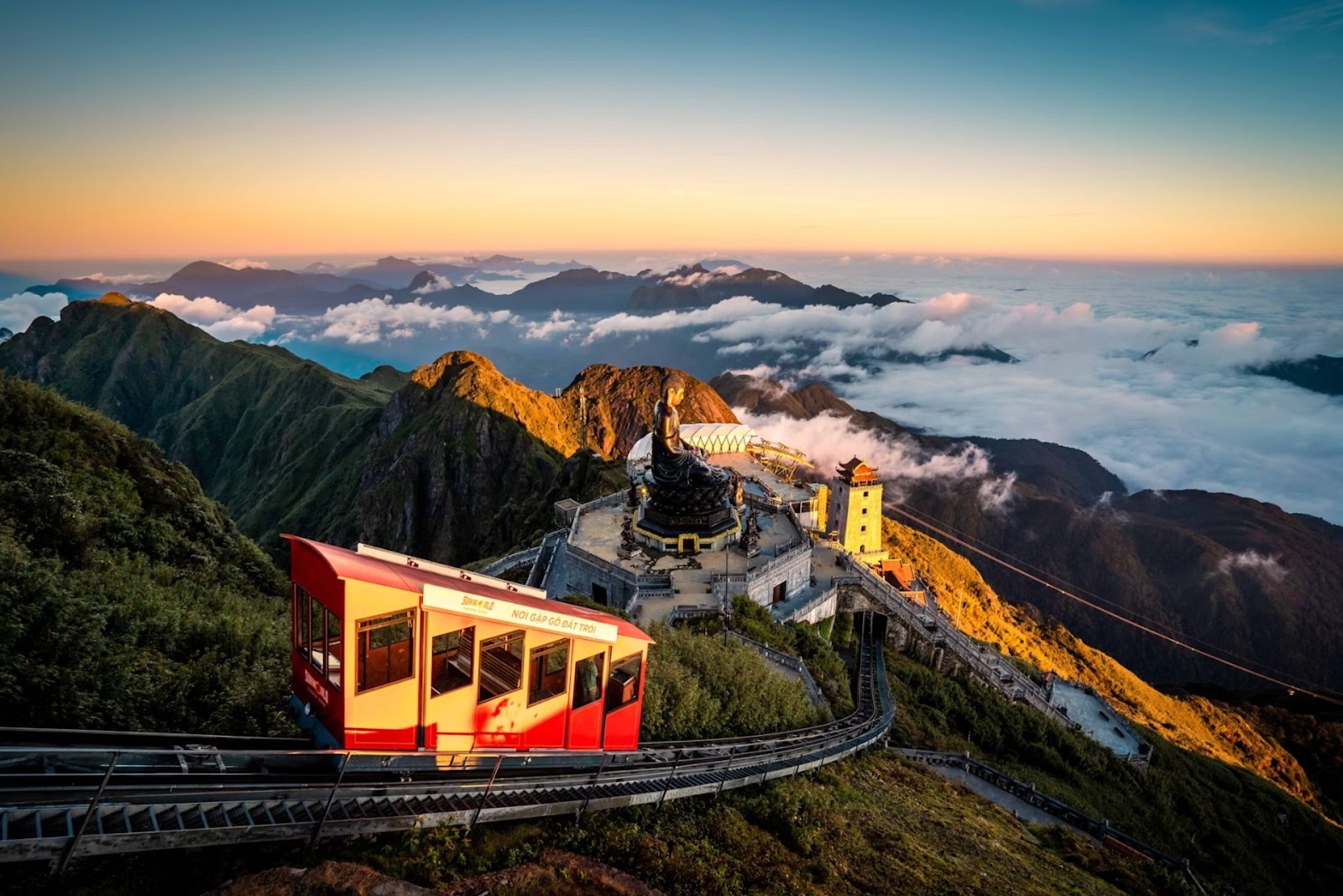 a mountain train in Vietnam