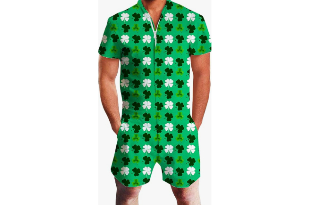 RAISEVERN St. Patrick’s Day Romper for Men