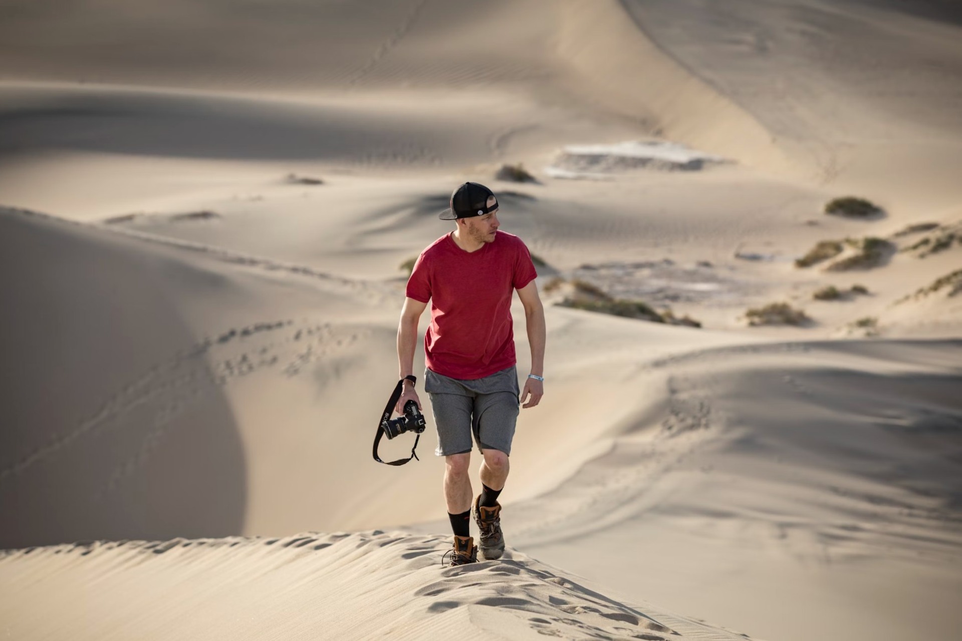 man outdoors wearing a cooling shirt