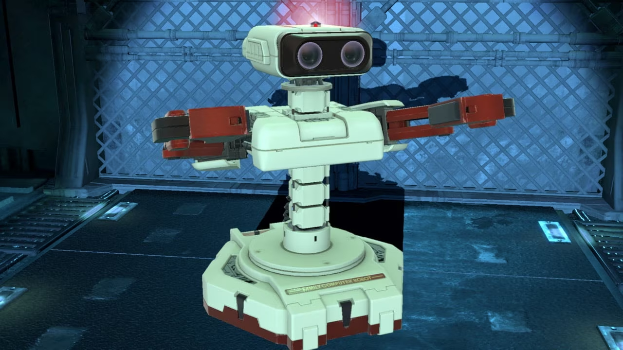 R.O.B. the robot as he appears in Smash Bros.