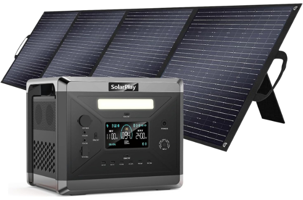 A solar panel and generator