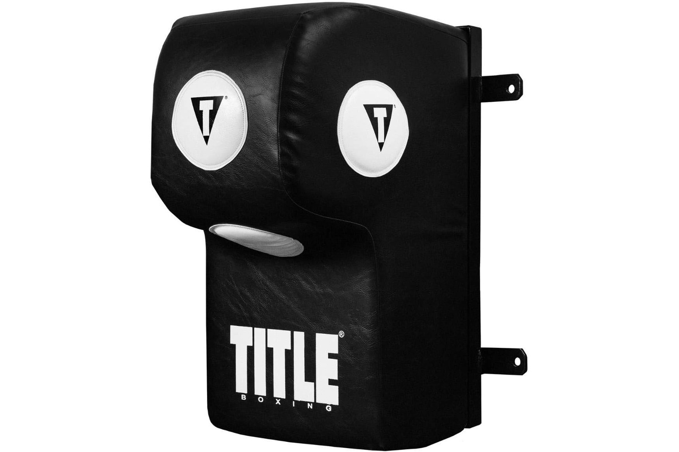 A black Title Boxing wall-mounted punching bag
