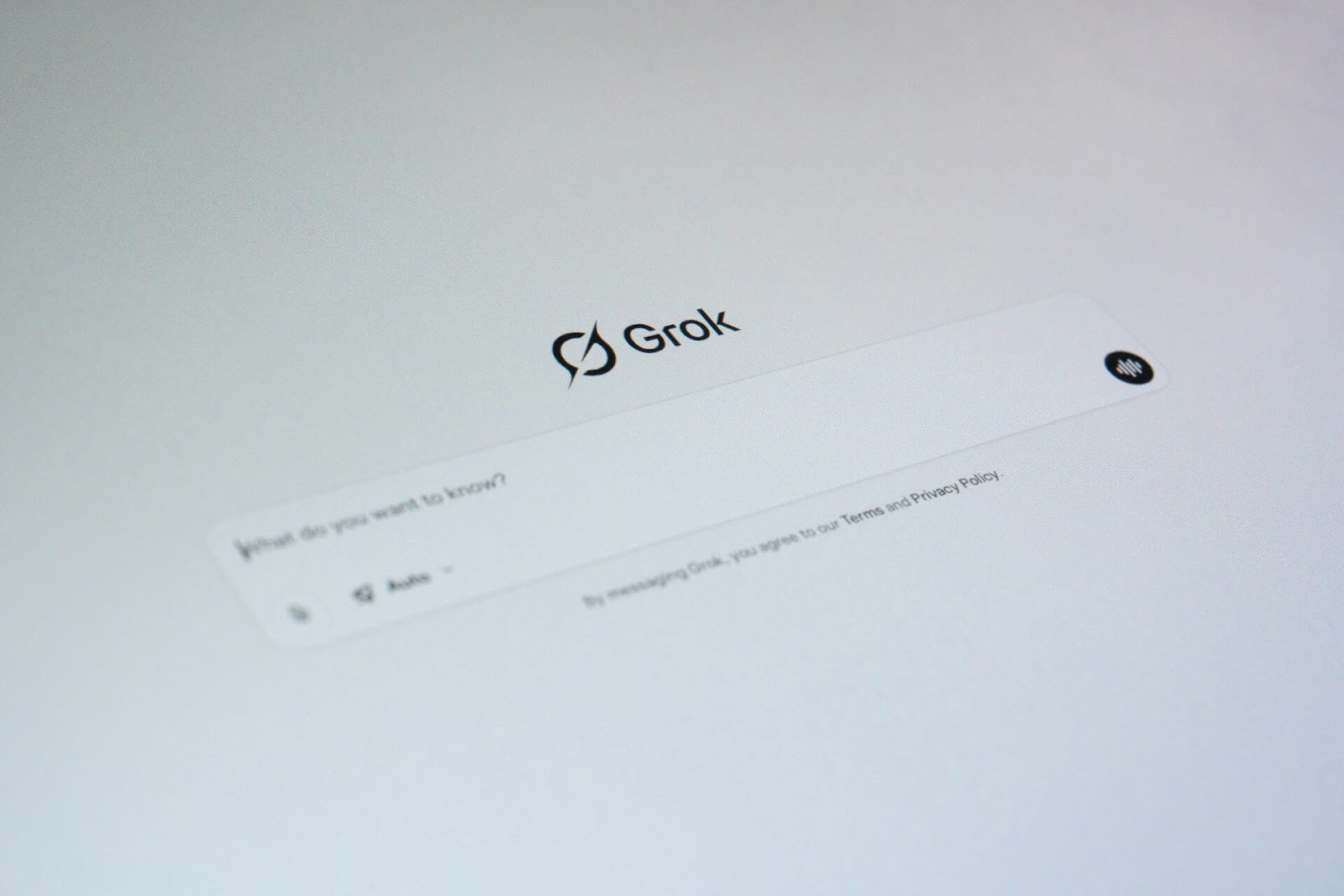 The Grok search bar