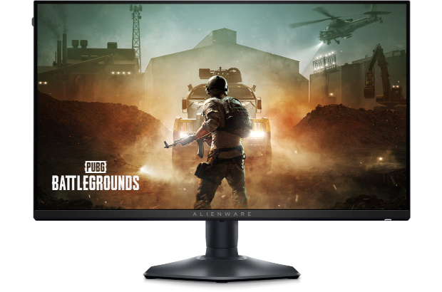 Alienware 25 Gaming Monitor showing PUBG Battlegrounds