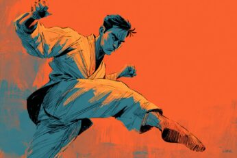 Illustration of martial artist