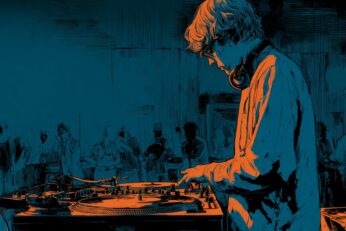 Illustration of a DJ in a club