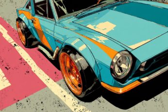 Illustration of a Hot Wheels car