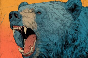 Illustration of angry bear