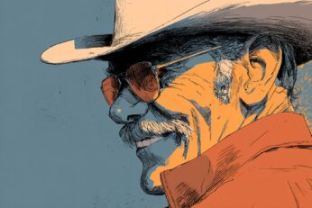 Illustration of man wearing a hat