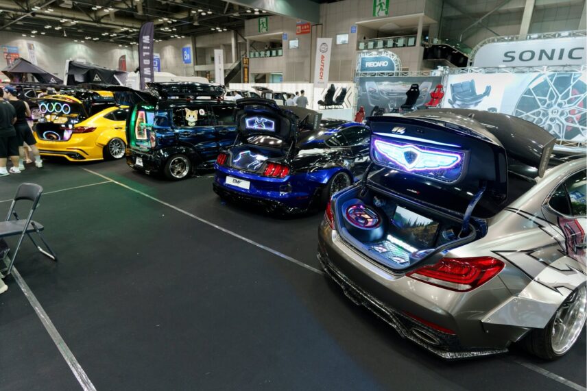 Many cars with modified sound systems