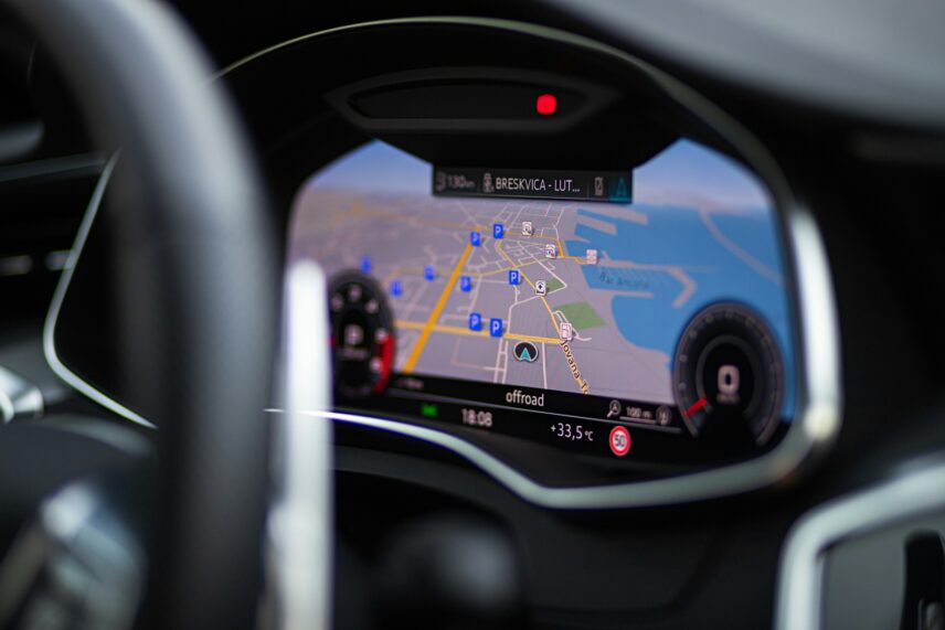 The GPS system helps vehicles determine their current location and how to get to their destination.