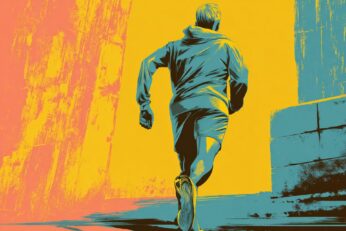 Illustration of man jogging