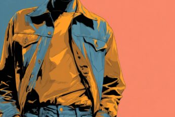 illustration of man wearing a shacket