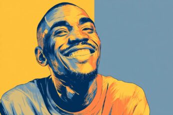 illustration of man with a buzz cut