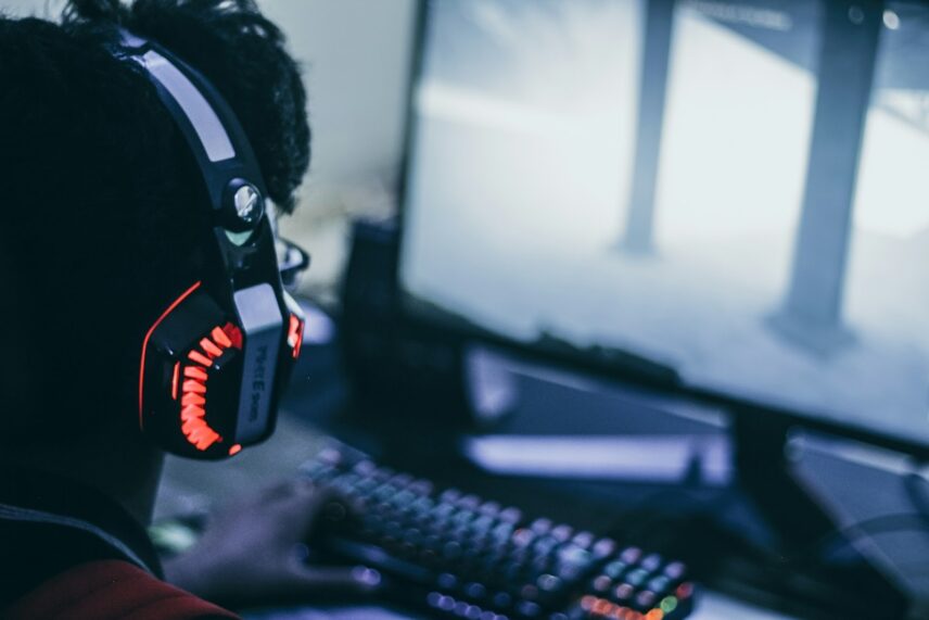gamer with headphones