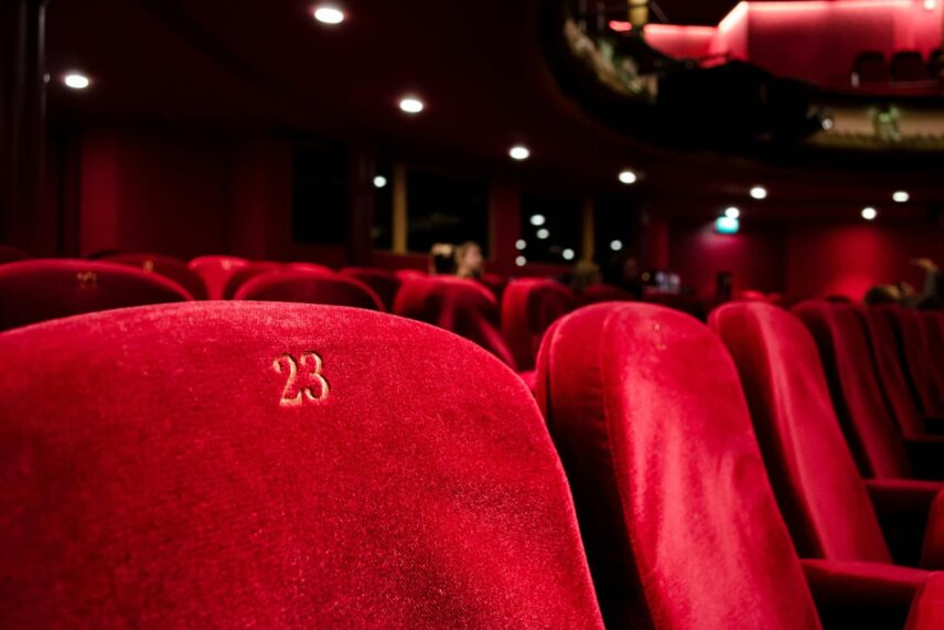 red cinema seat with number 23