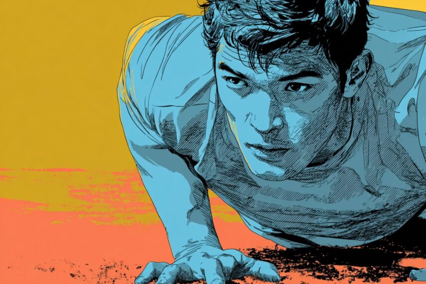 Illustration of man exercising