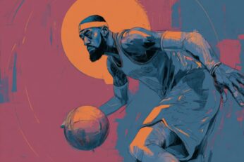 Illustration of basketball player