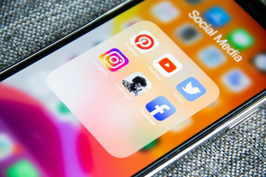 Phone showing social media apps