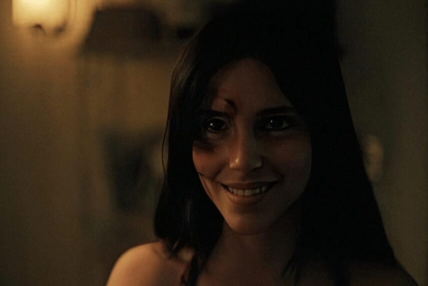 Inde Navarrette in makeup designed by key makeup artist Kate Oja for her role as Nikki in Obsession 2026