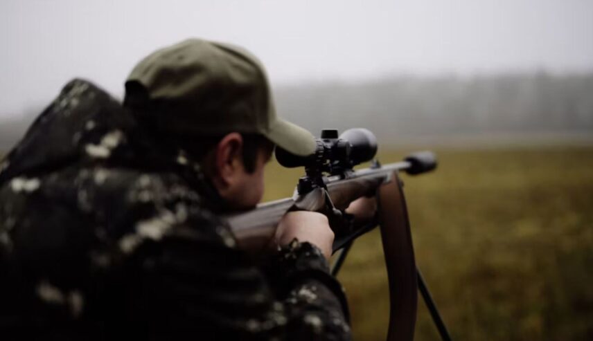 man hunting outdoors