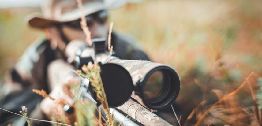 man hunting outdoors