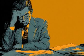 illustration of frustrated businessman