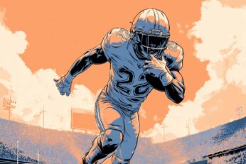 Illustration of a football player