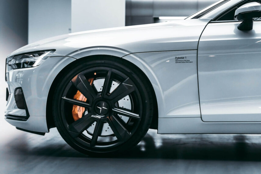 wheel of a Polestar electric car