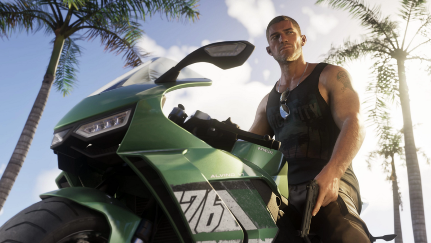 GTA 6 man in a motorcycle