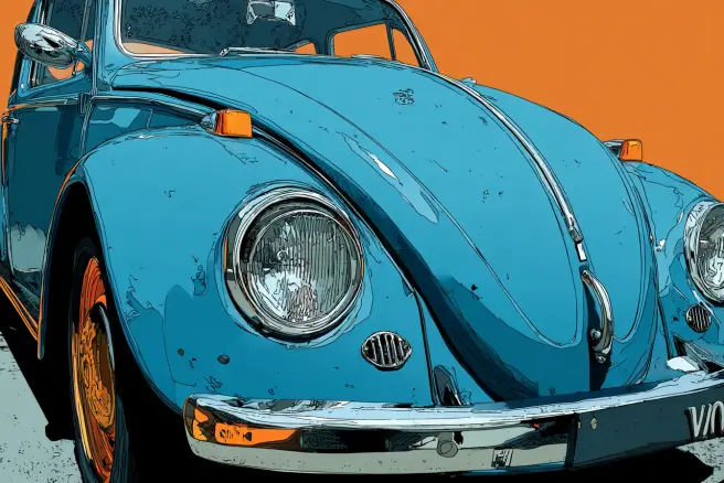 Illustration of a Volkswagen car