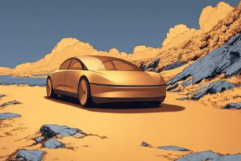 illustration of a Tesla Cybercab
