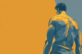 illustration of a man's back