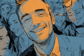 illustration of a smiling man